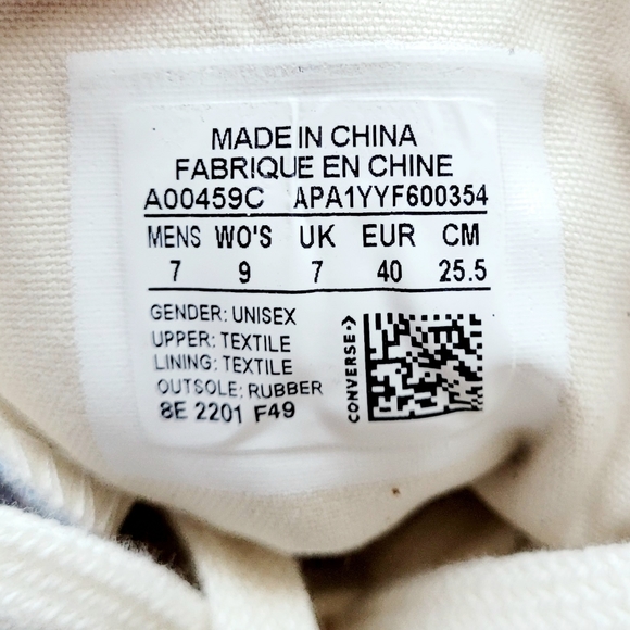 Converse Chuck 70 Hi Lt Armory Blue Egret Black Men's 7 Women's 9 - Picture 6 of 6